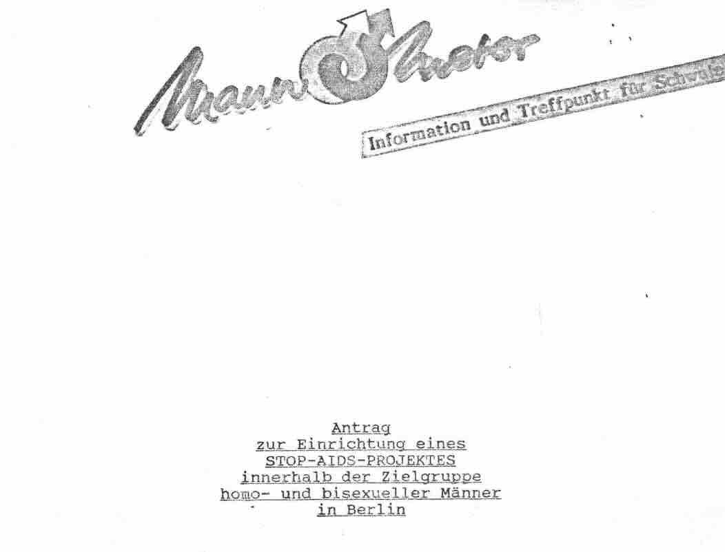 Vorschau STOP AIDS Projekt Berlin – Projektantrag (1989)